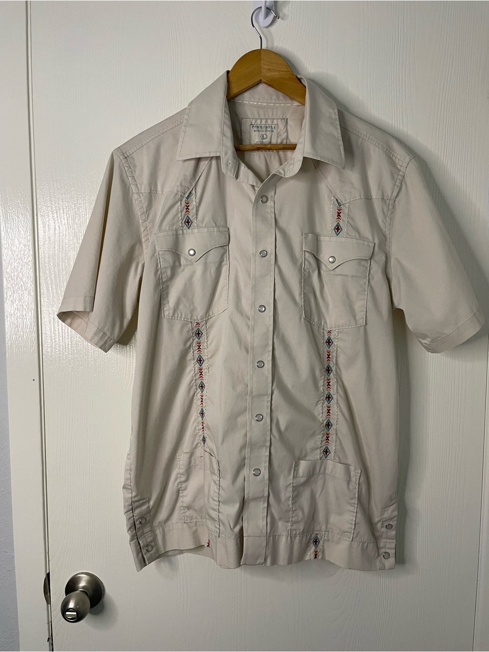 Panhandle Rough Stock Western Pearl Snap Shirt Men’s Large
